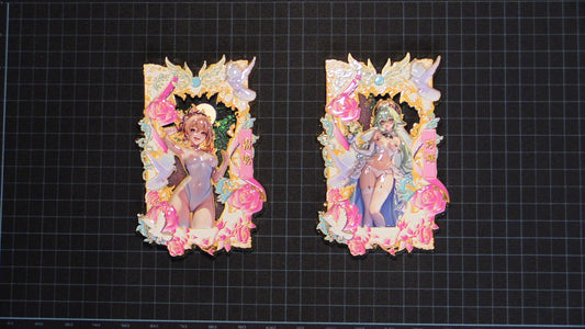 Pair of Glossy Metal Magnets