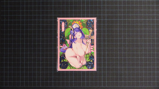 Vibrating Sweet Sprouts Stained glass Metal card D