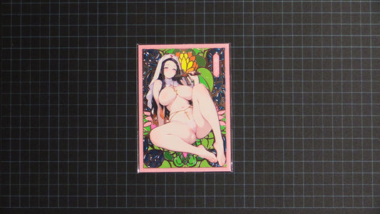 Vibrating Sweet Sprouts Stained glass Metal card E