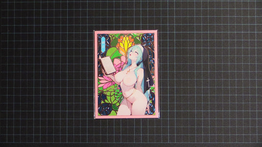 Vibrating Sweet Sprouts Stained glass Metal card F